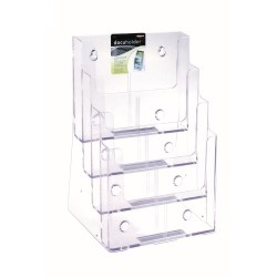 DEFLECT-O BROCHURE HOLDERS A4 4 Tier Free Stand WMount